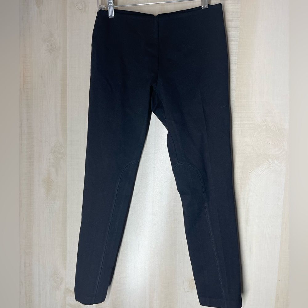 J. Crew black‎ riding pants back exposed zipper, size 8